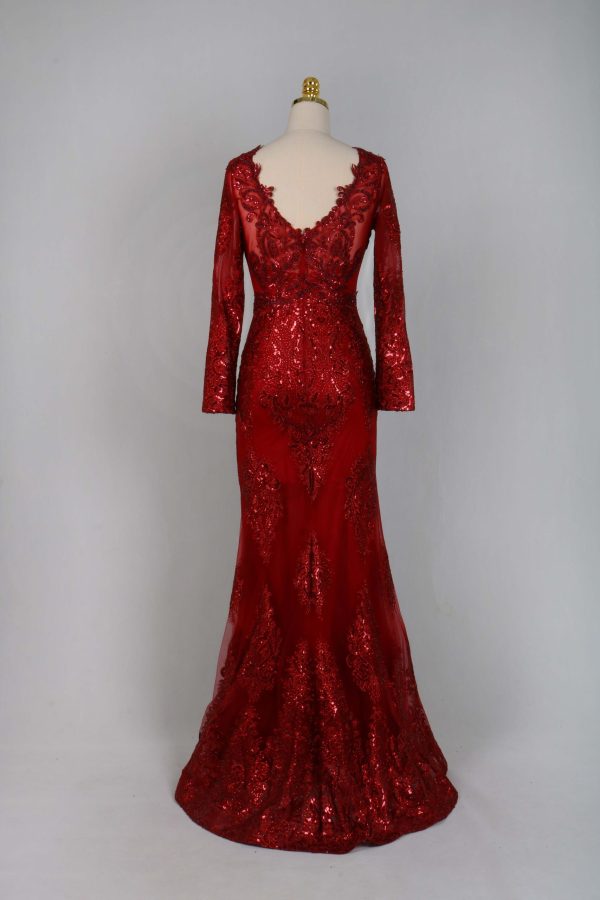 Elegant Sequin Evening Gown – TL-68