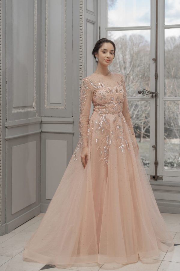 Elegant Flowing Evening Gown – Ref. 6563 - Image 6