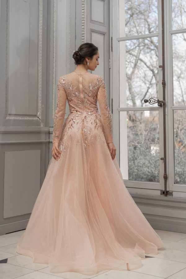 Elegant Flowing Evening Gown – Ref. 6563 - Image 4
