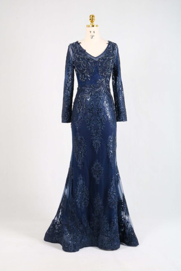 elegant sequin evening gown – tl 68