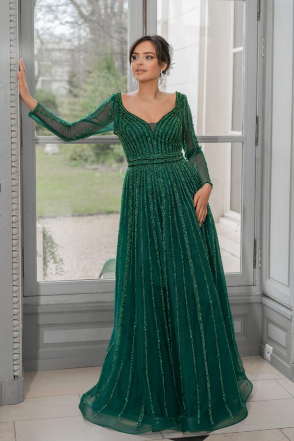 royal sparkle tulle wedding gown – 6565