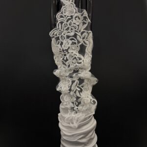 lace bloom white bridal gloves – fingerless style