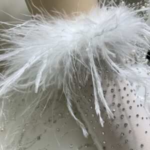pearl touch white mesh bridal gloves – short length g 101
