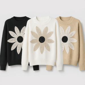 daisy knit sweater