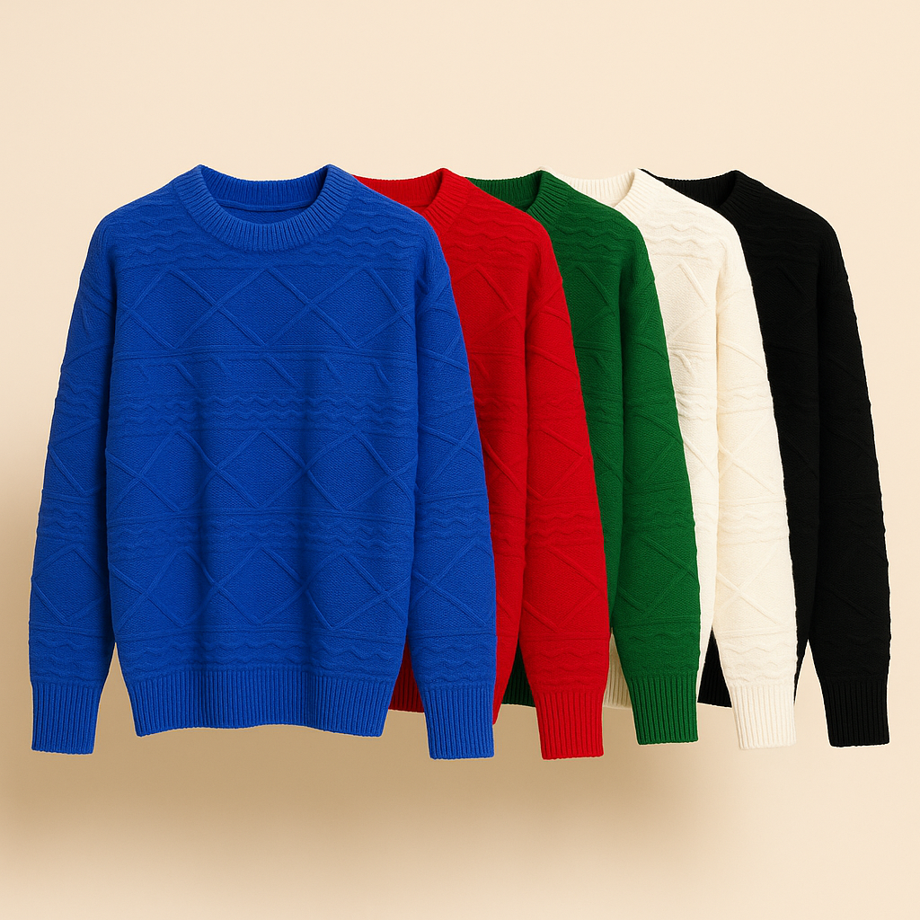 textured knit sweater