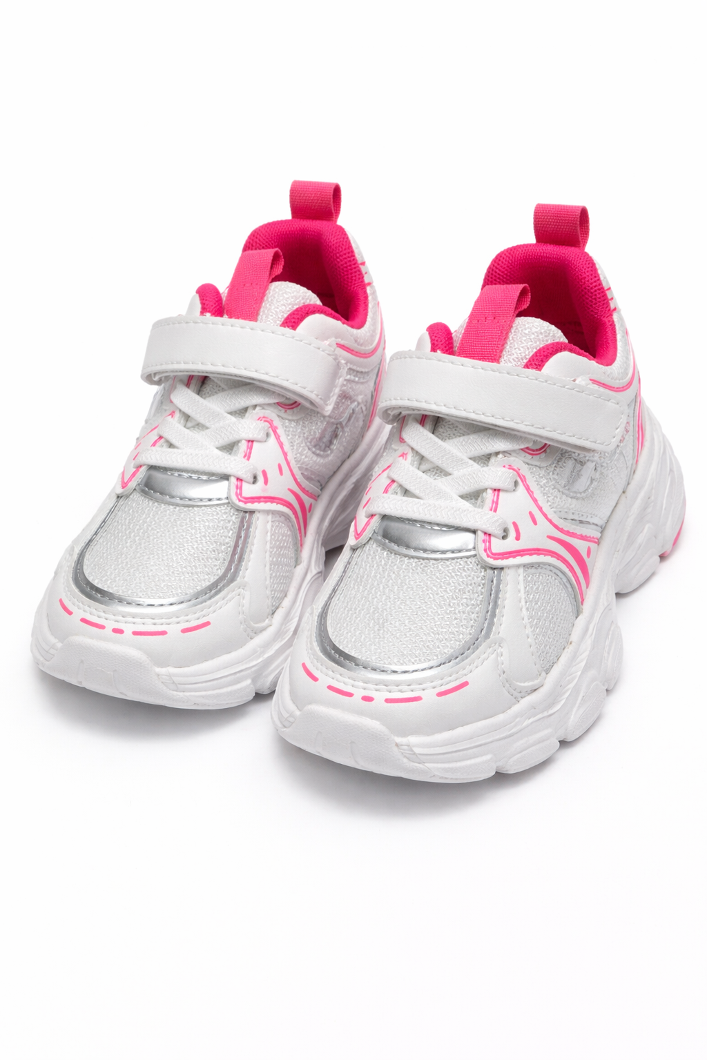 kids sport sneakers – white & pink
