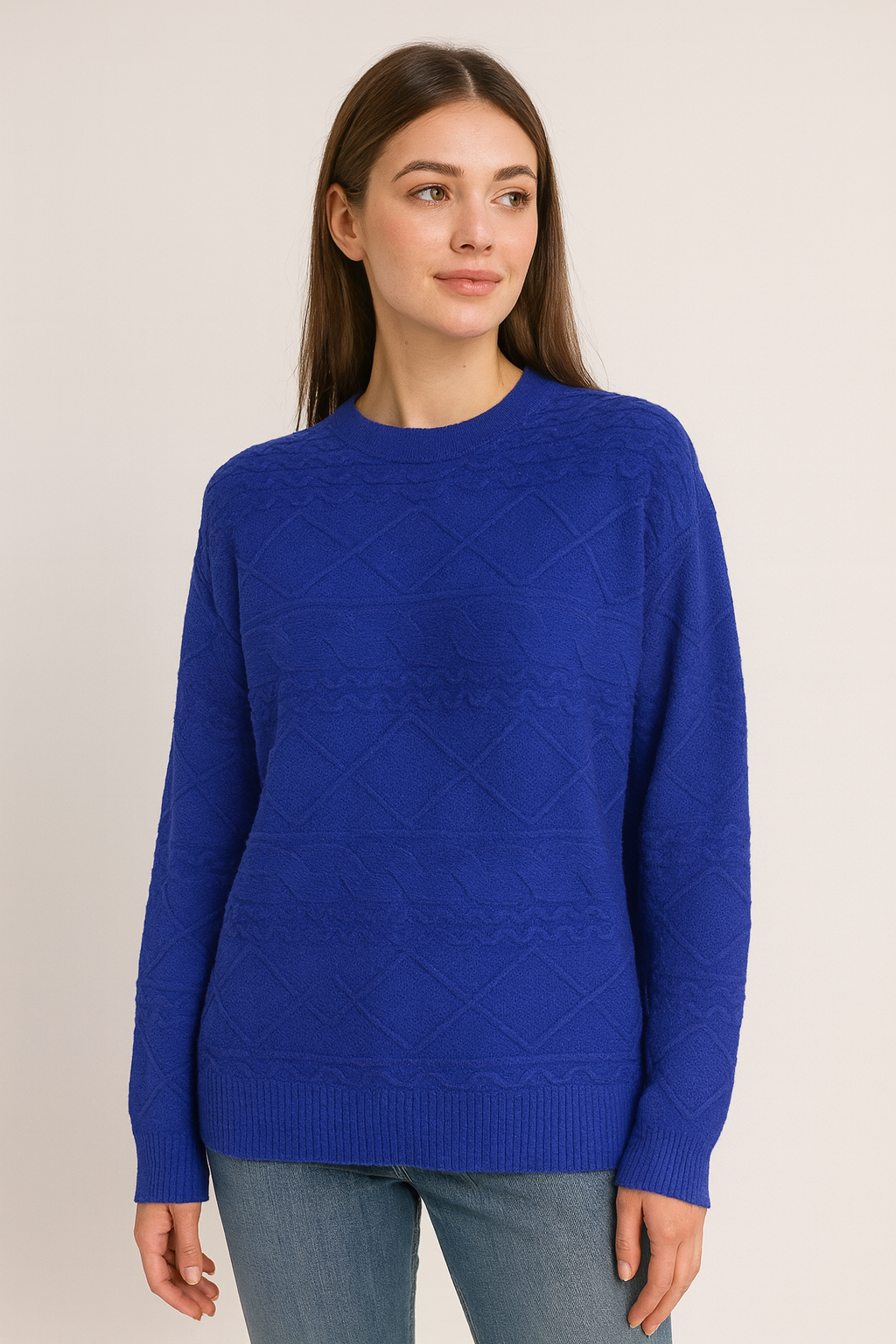 textured knit sweater