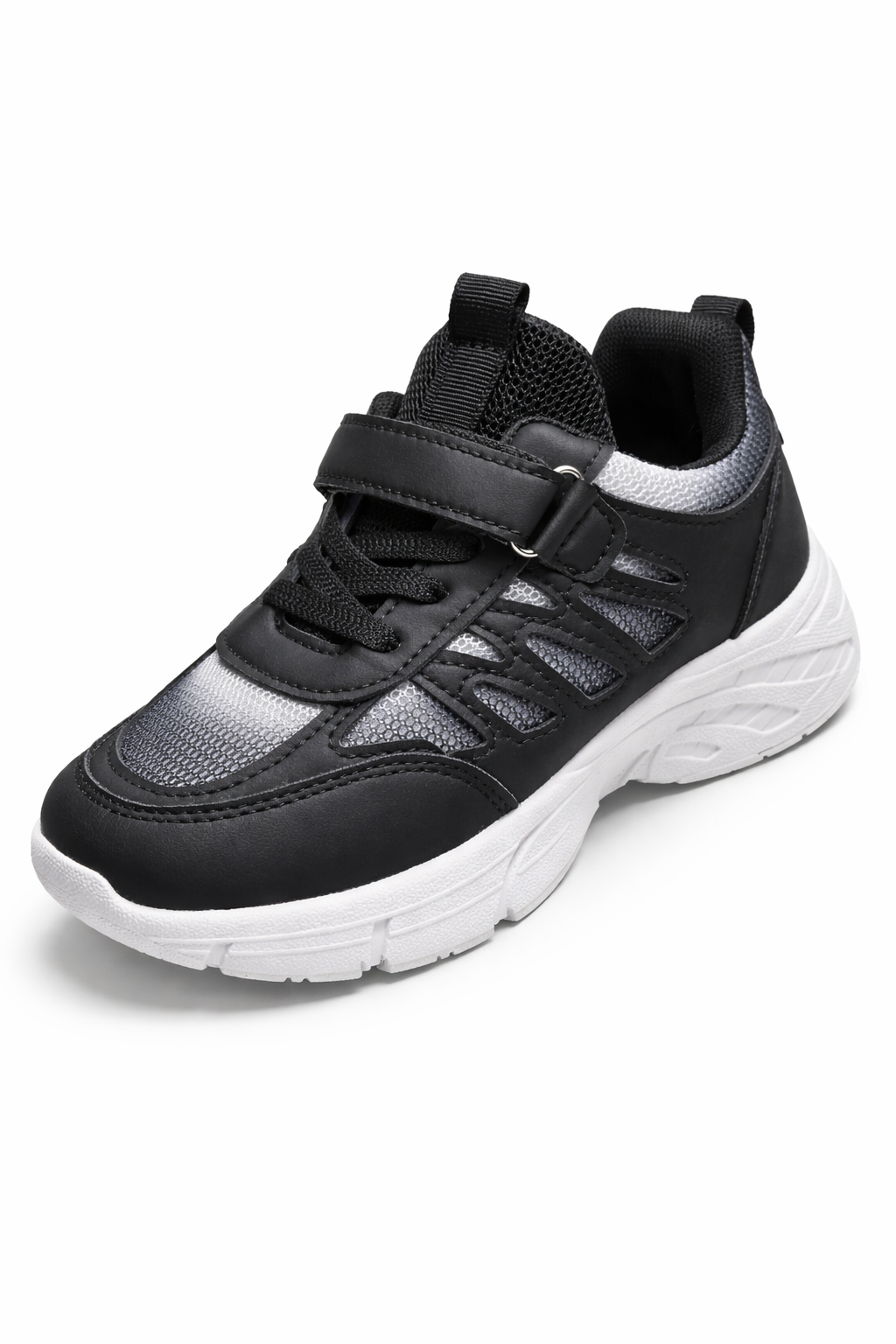 kids sport sneakers – black & grey