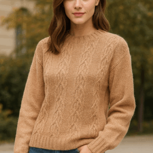 women’s cable knit cozy sweater